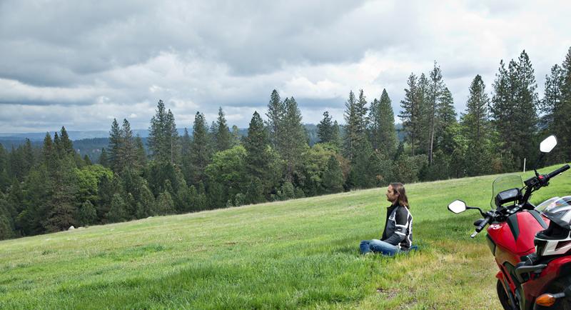 meditating and motorcycling